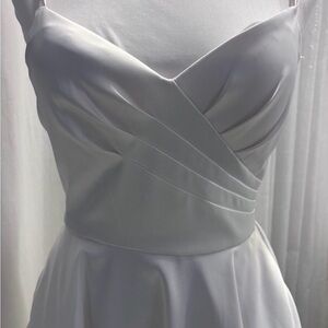 Sequin Hearts Strapless White Dress